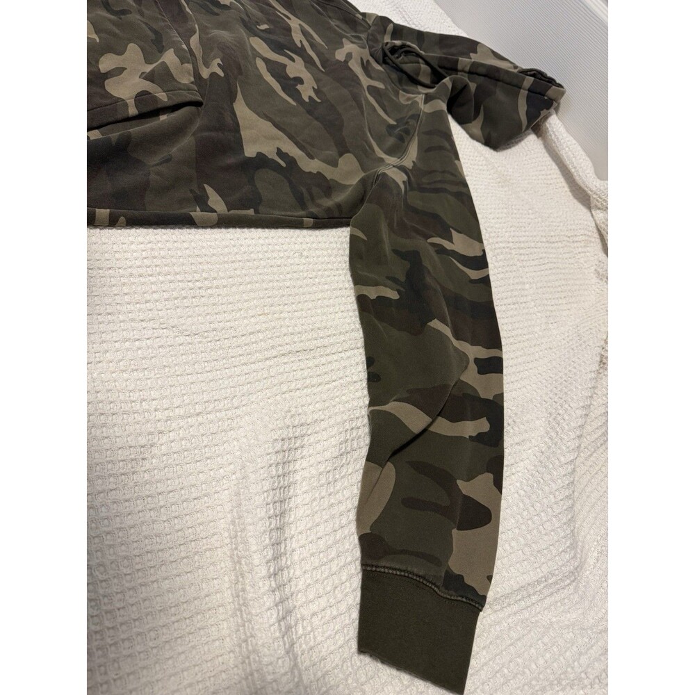 CSG Men's Green Camo Fleece Pullover Hoodie 3XL Big & Tall Pockets Drawstring - Picture 4 of 11